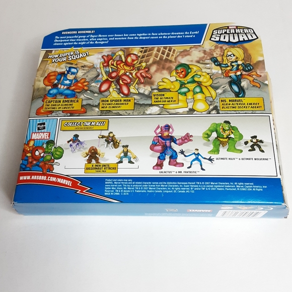 MARVEL SUPER HERO SQUAD  MS. MARVEL VISION IRON SPIDER-MAN CAPTAIN AMERICA - Picture 6 of 7